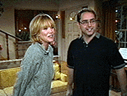 Mike Pingel with Tanya Roberts on KTLA