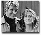 Bo Hopkins & Farrah Fawcett during the filming of the pilot for Charlie's Angels. (c)2005 BoHopkins.com